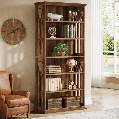 Tier tall bookshelf - 6-tier, bookshelf,