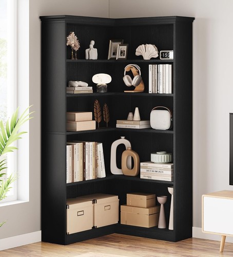 Corner bookshelf bookcase - bookcase, tall